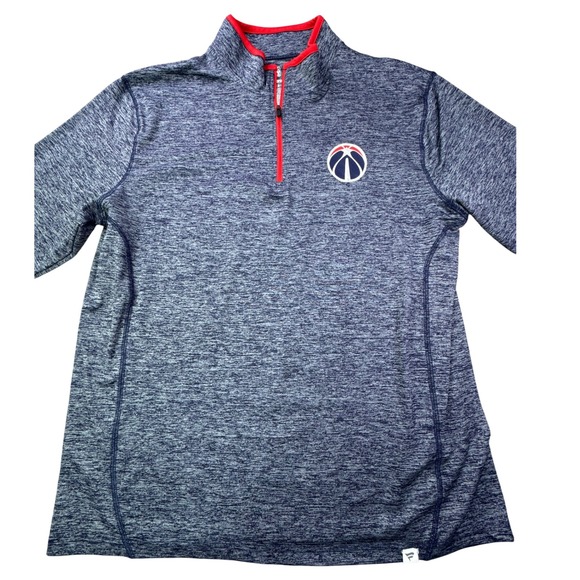 Fanatics Washington Wizards 1/4 Zip Pullover Shirt Heathered Gray Mens Large - Picture 4 of 9